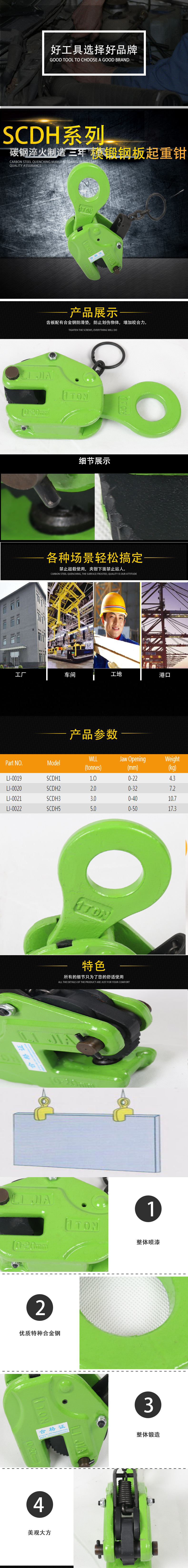 SCDH模鍛豎吊鉗